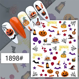 Pumpkin skull​​​​​​​ Halloween Nail Stickers